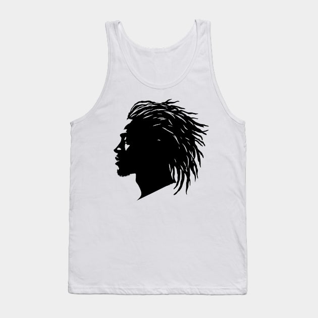 Afrocentric Dreadlocks Silhouette Tank Top by Graceful Designs